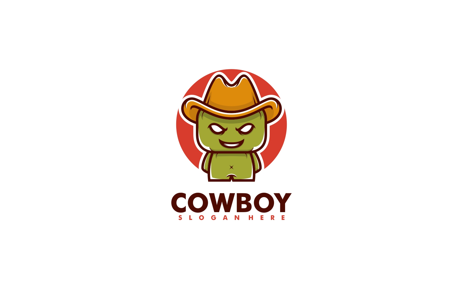 Cowboy Simple Mascot Logo