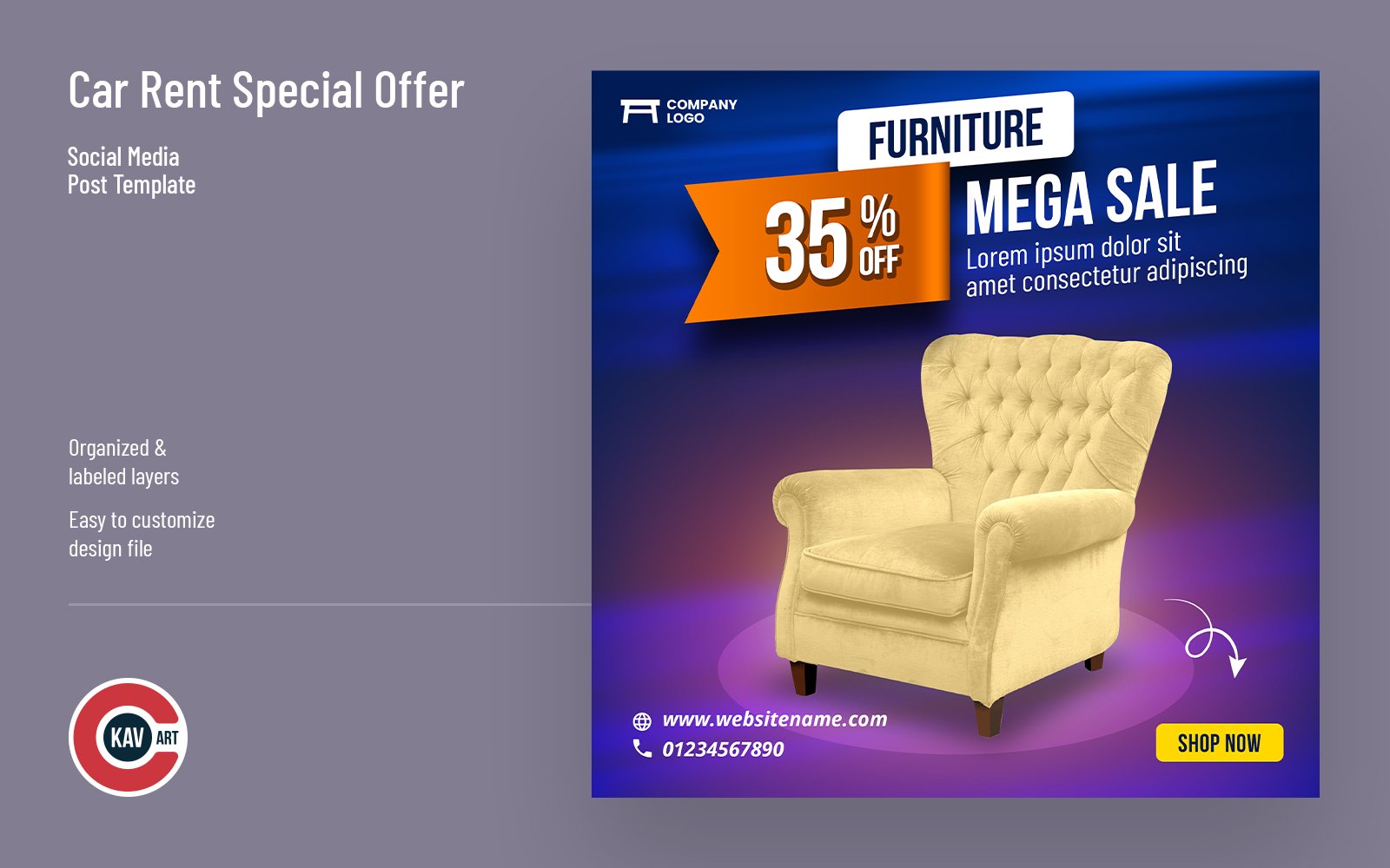 Furniture Sale Social Media Banner Template