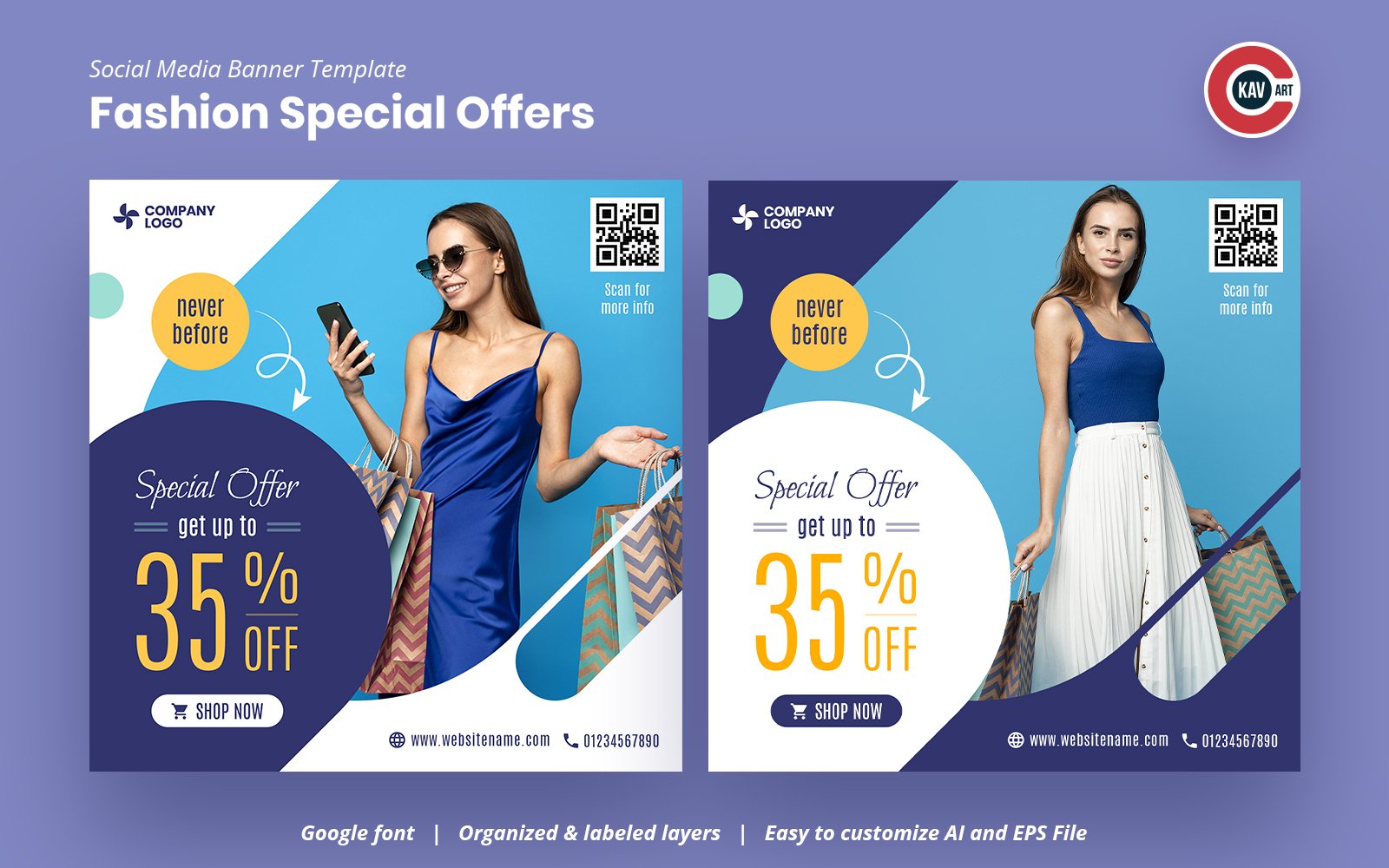 Fashion Special Offers Social Media Banner Set