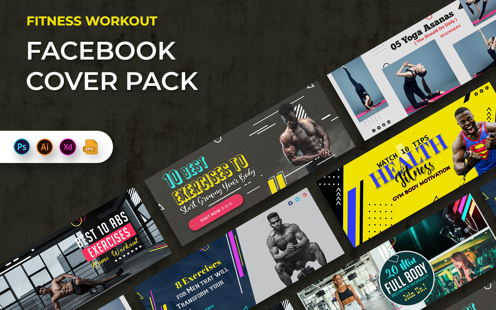 Fitness and Gym Facebook Cover Banner