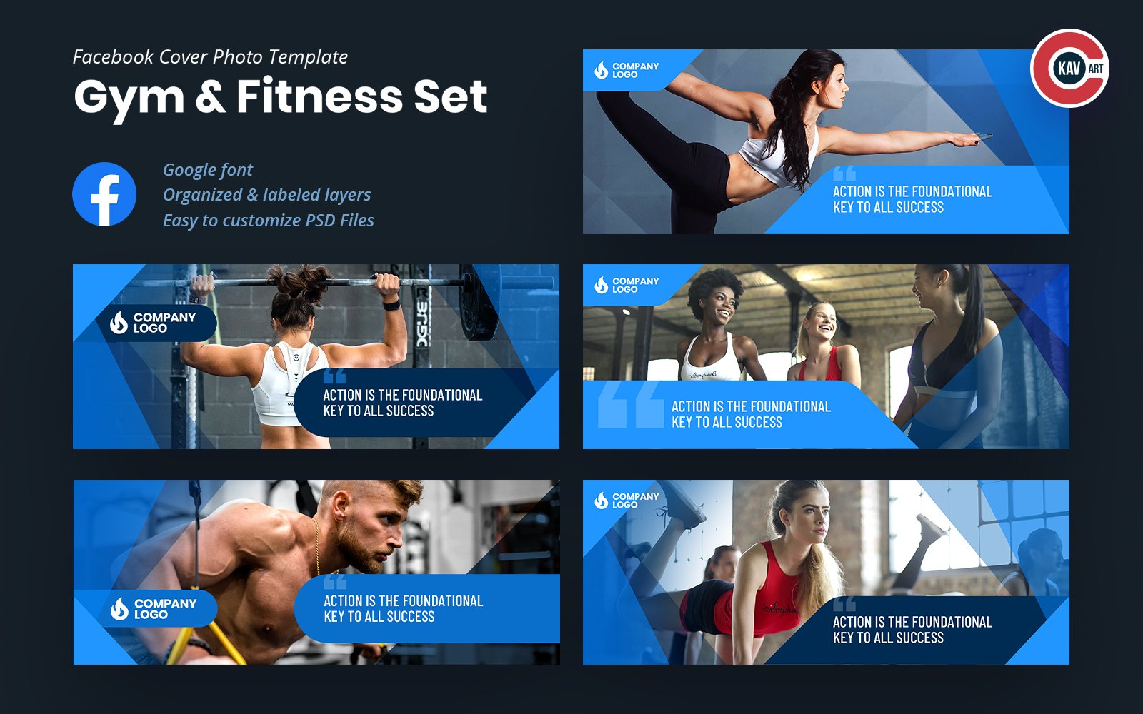 Gym & Fitness Facebook Cover Photo Template