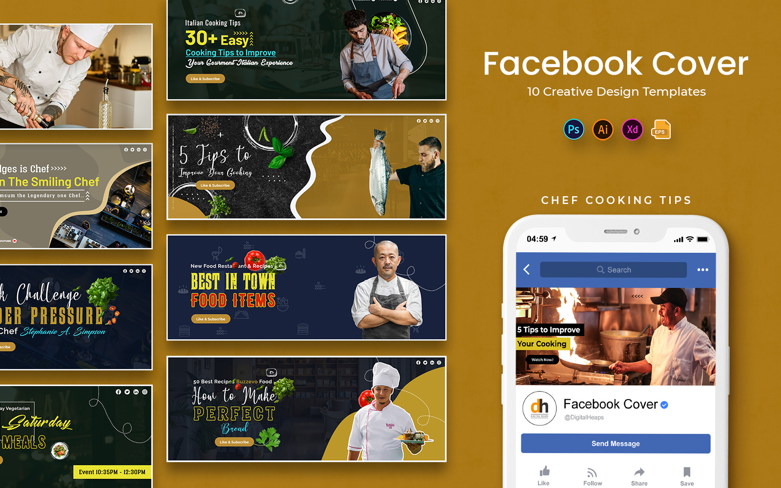 Chef Cooking Facebook Cover Banner