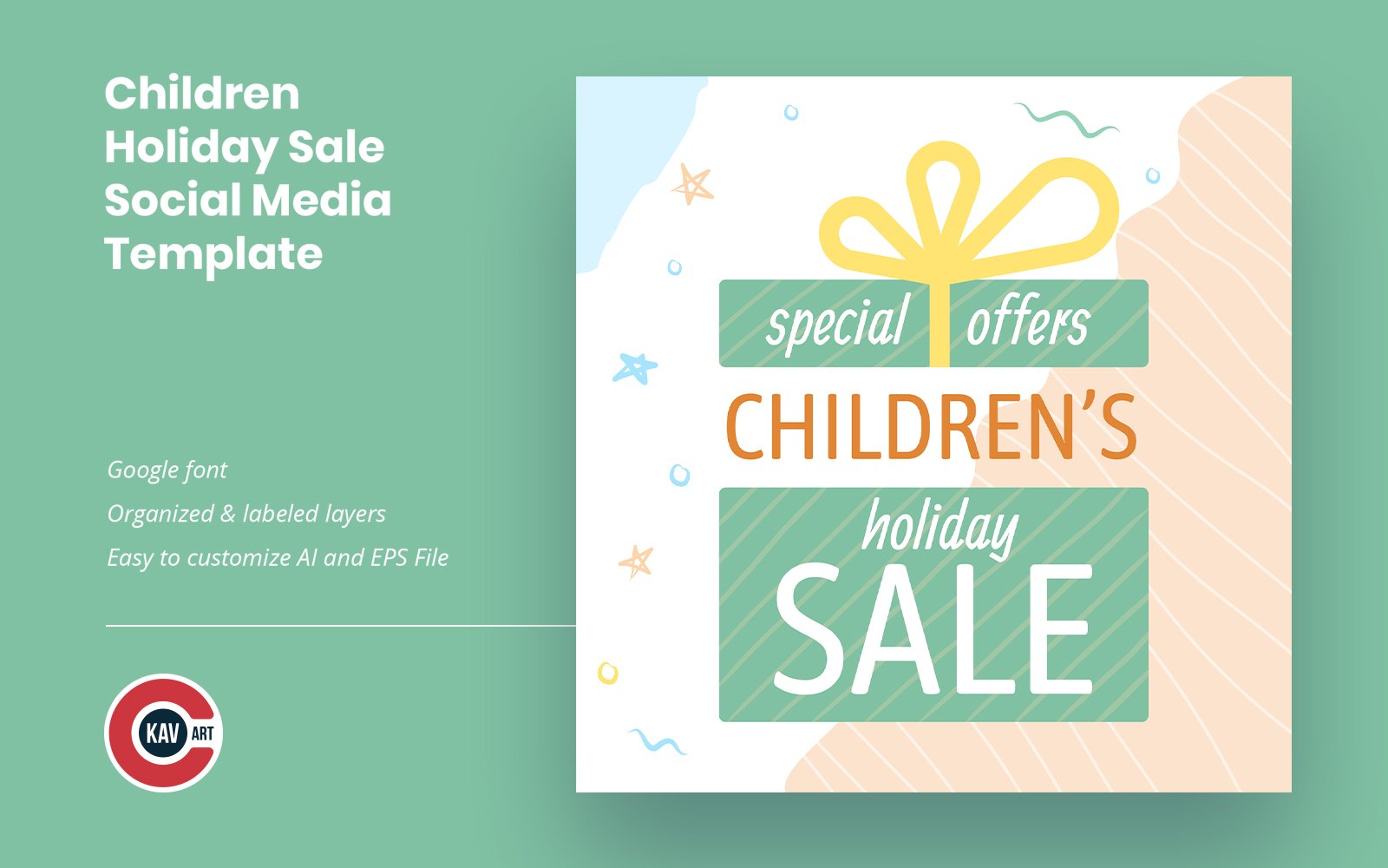 Children Holiday Sale Social Media Template
