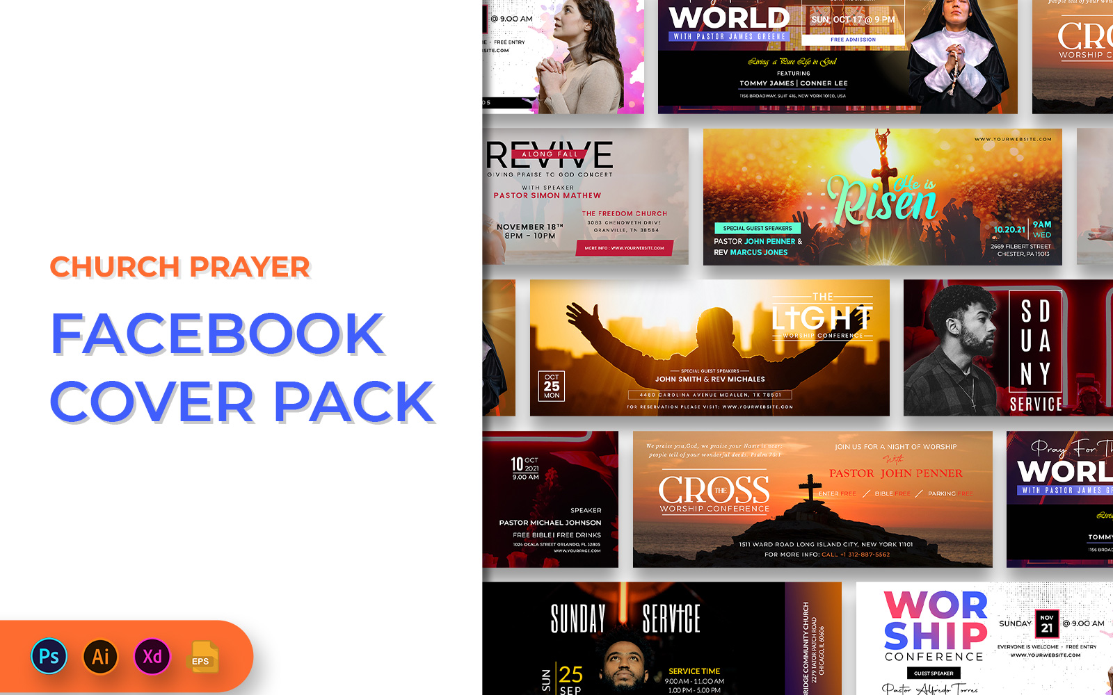 Church Motivational Speech Facebook Cover Banners