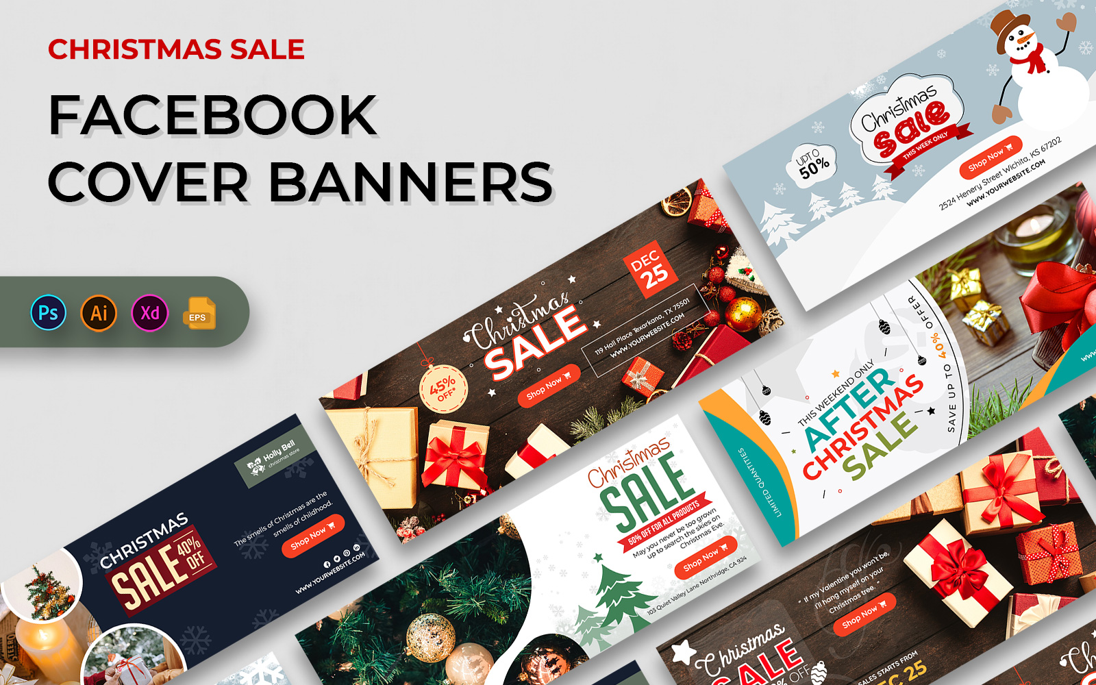 Christmas Offers Facebook Cover Banners