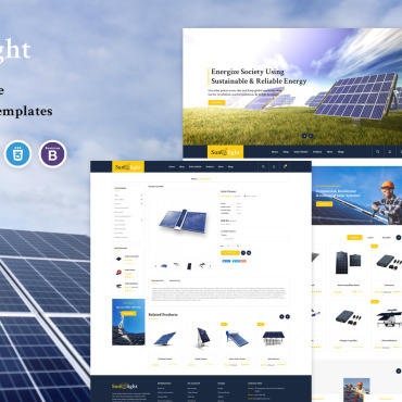 Solar Panels OpenCart Templates 253793