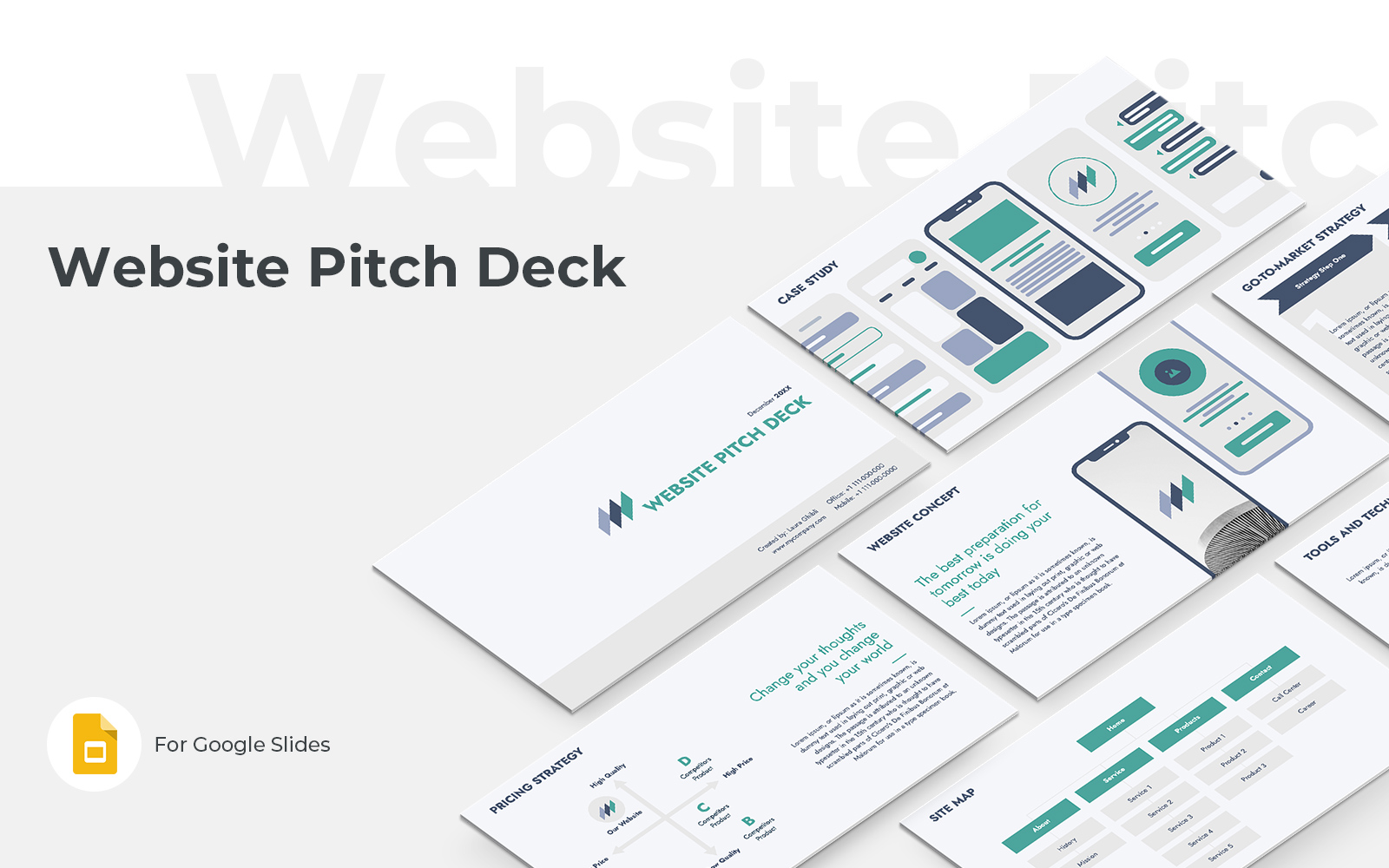 Website Pitch Deck Google Slides Presentation Template