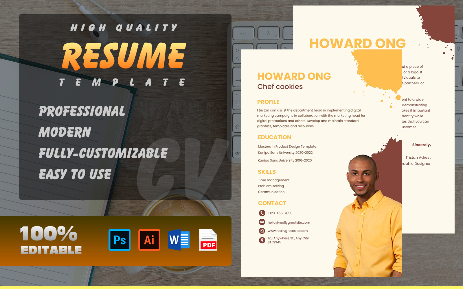 Resume / CV | Professional | Modern | High quality | 100% Editable 2