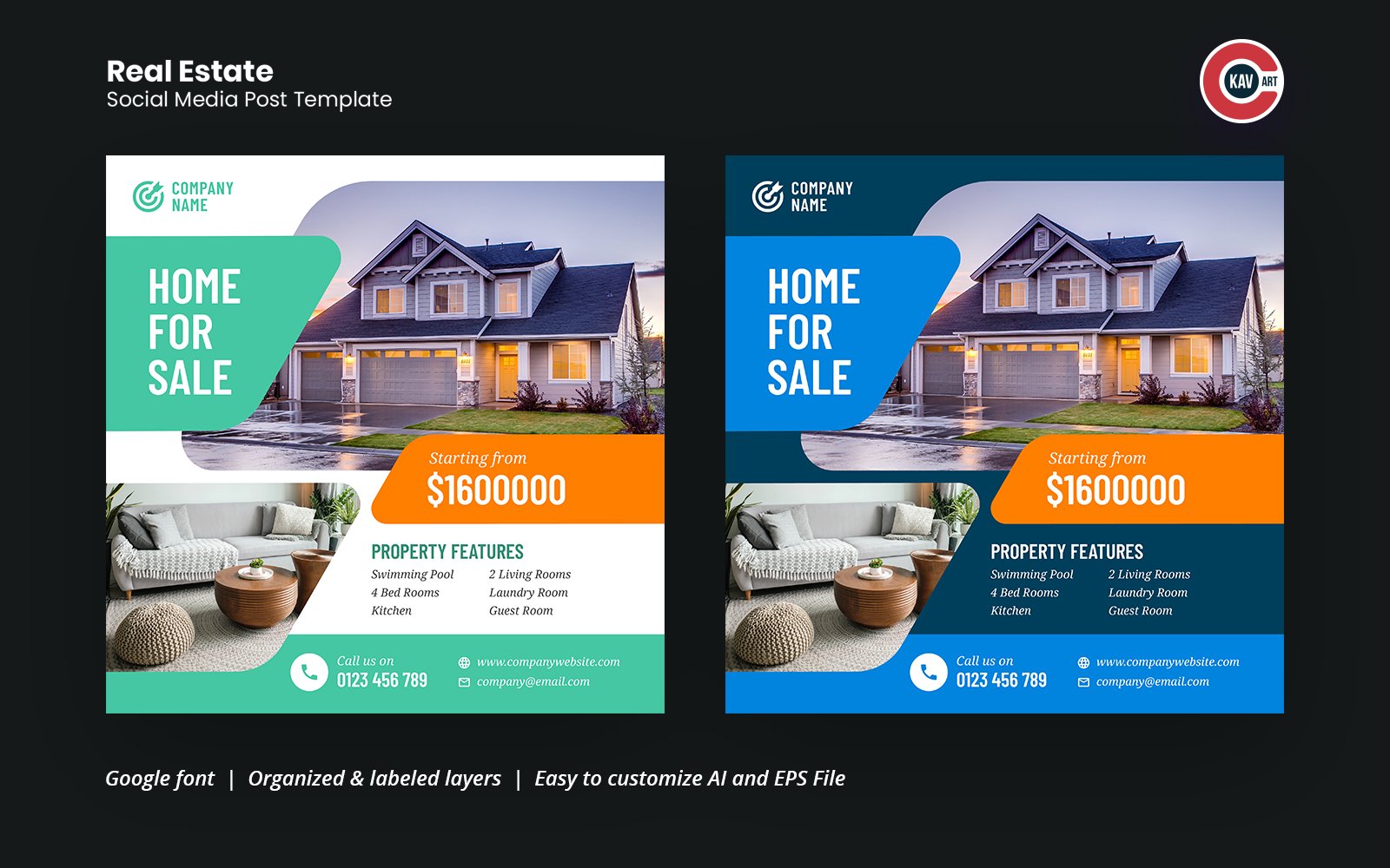 Property For Sale Social Media Post Template