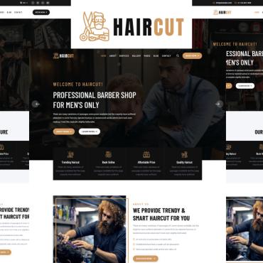 Barber Salon Responsive Website Templates 254221
