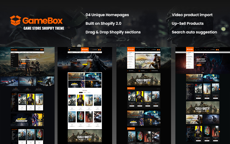 Gamebox - Game & Movie Store Shopify Theme