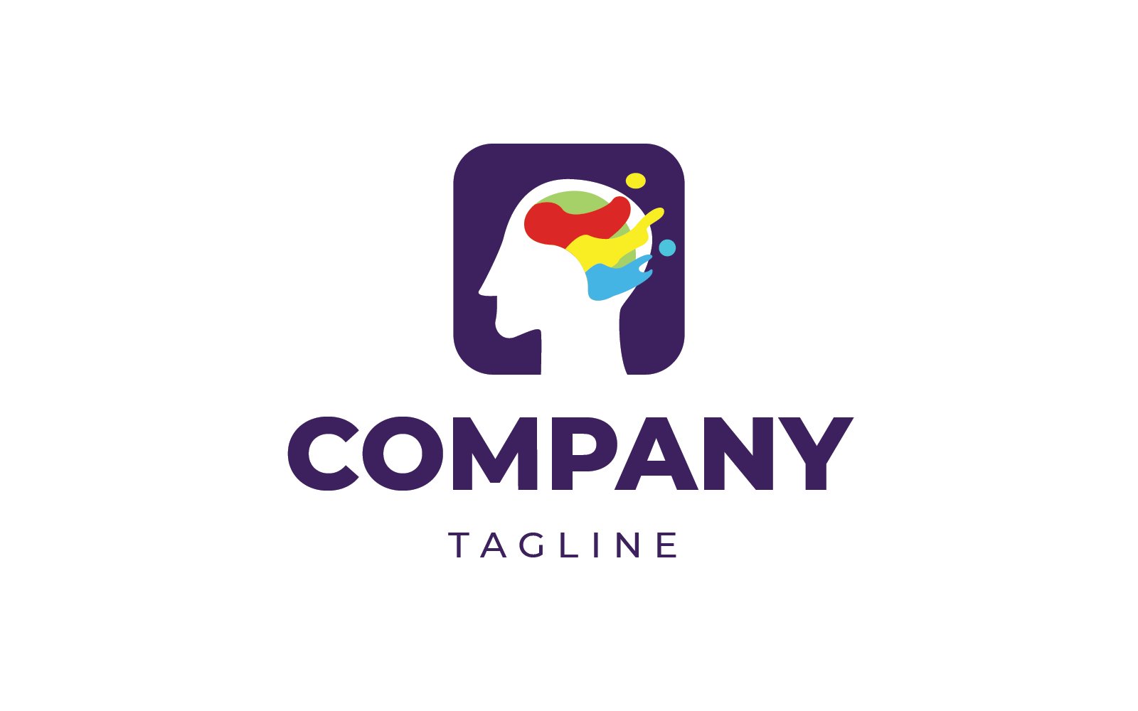 Creative - Polygonal Human Mind Brain Logo Template