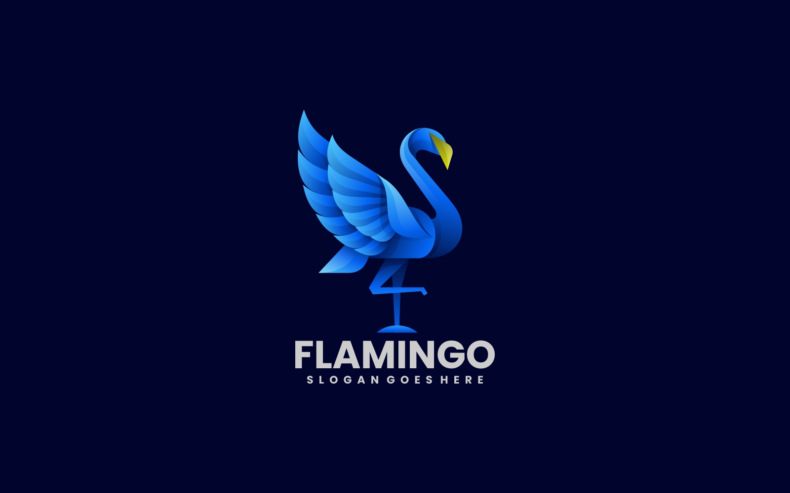 Flamingo Gradient Color Logo Design