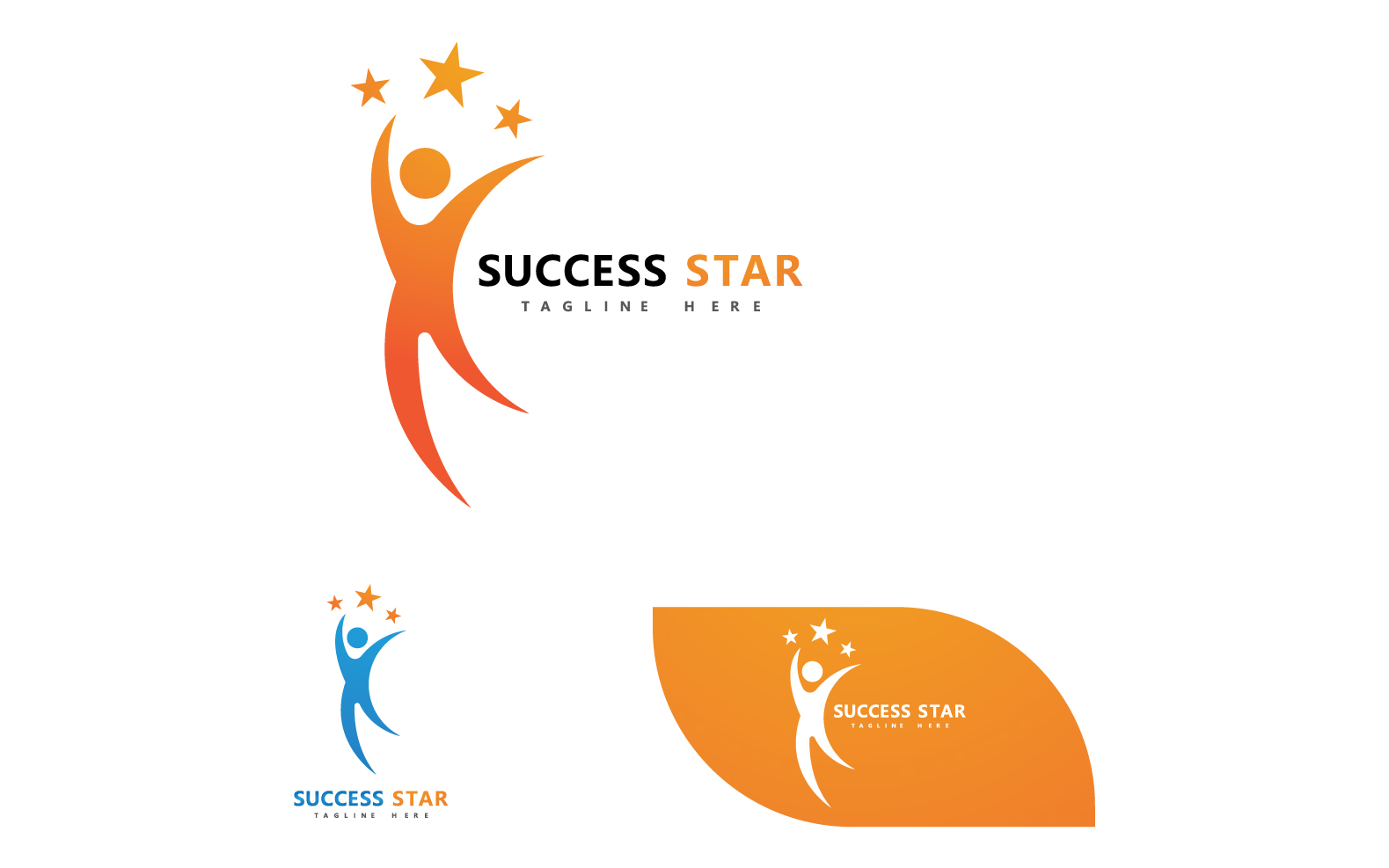 People Success Star Logo Health Life V4