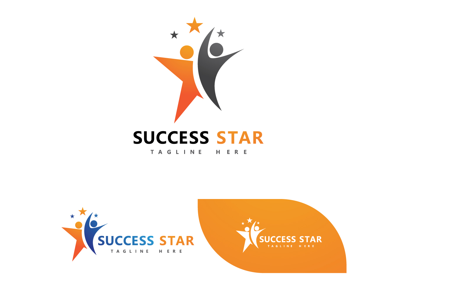 People Success Star Logo Health Life V2
