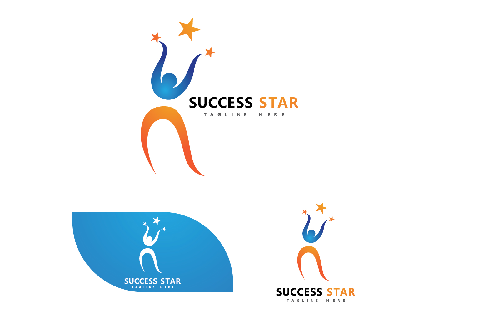 People Success Star Logo Health Life V3
