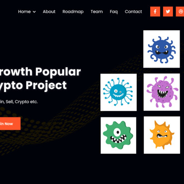 Collectibles Crypto Landing Page Templates 254623