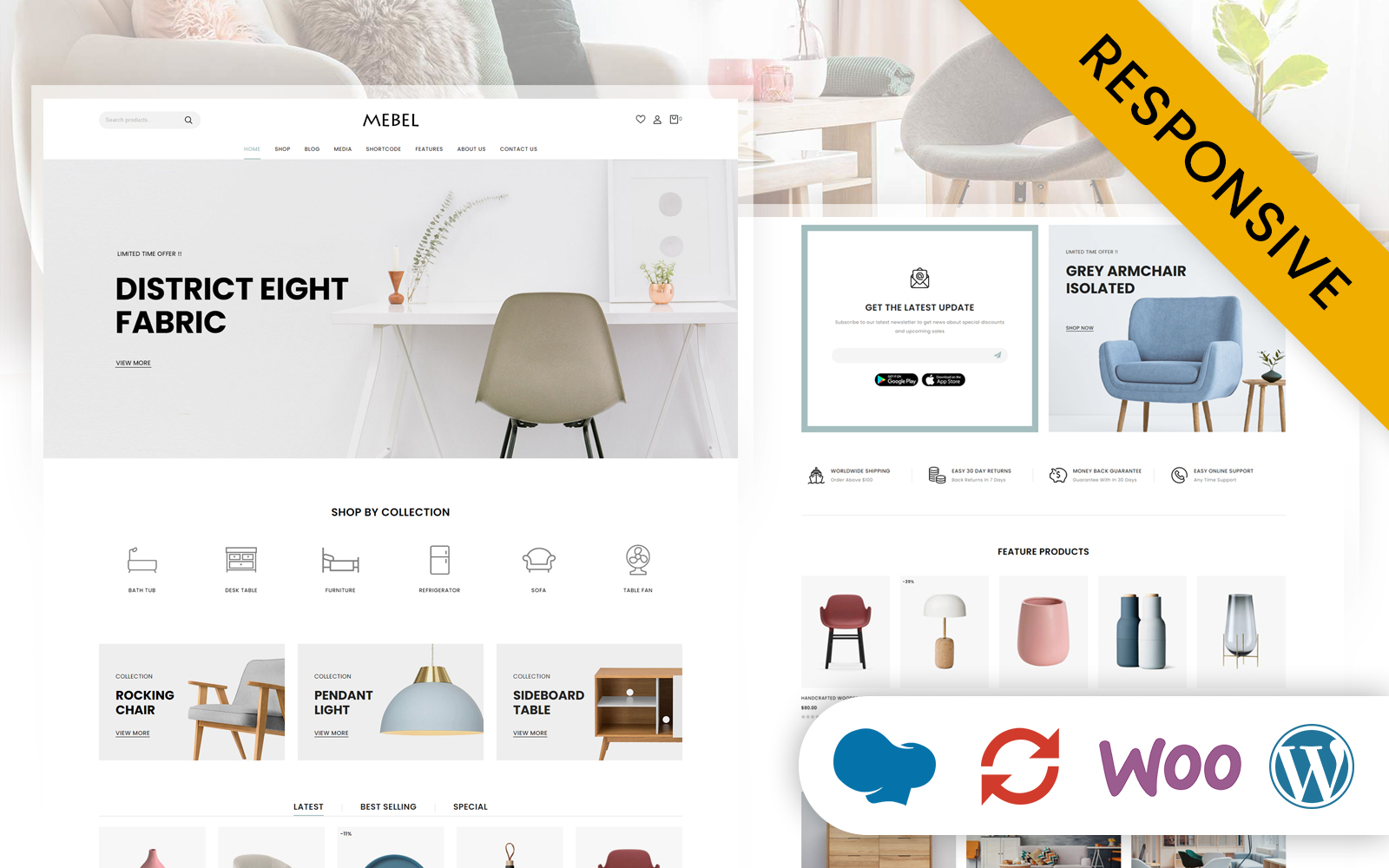 Mebel - Wooden Furniture Store Elementor WooCommerce Responsive Theme