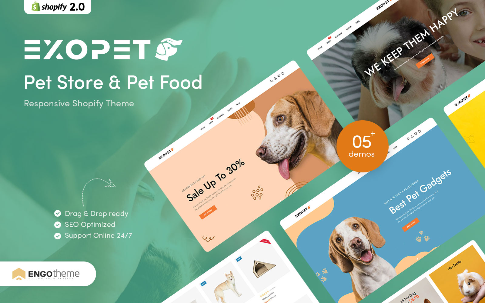 Exopet - Pet Store & Pet Food Responsive Shopify Theme