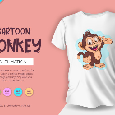 Cartoon Monkey T-shirts 254720
