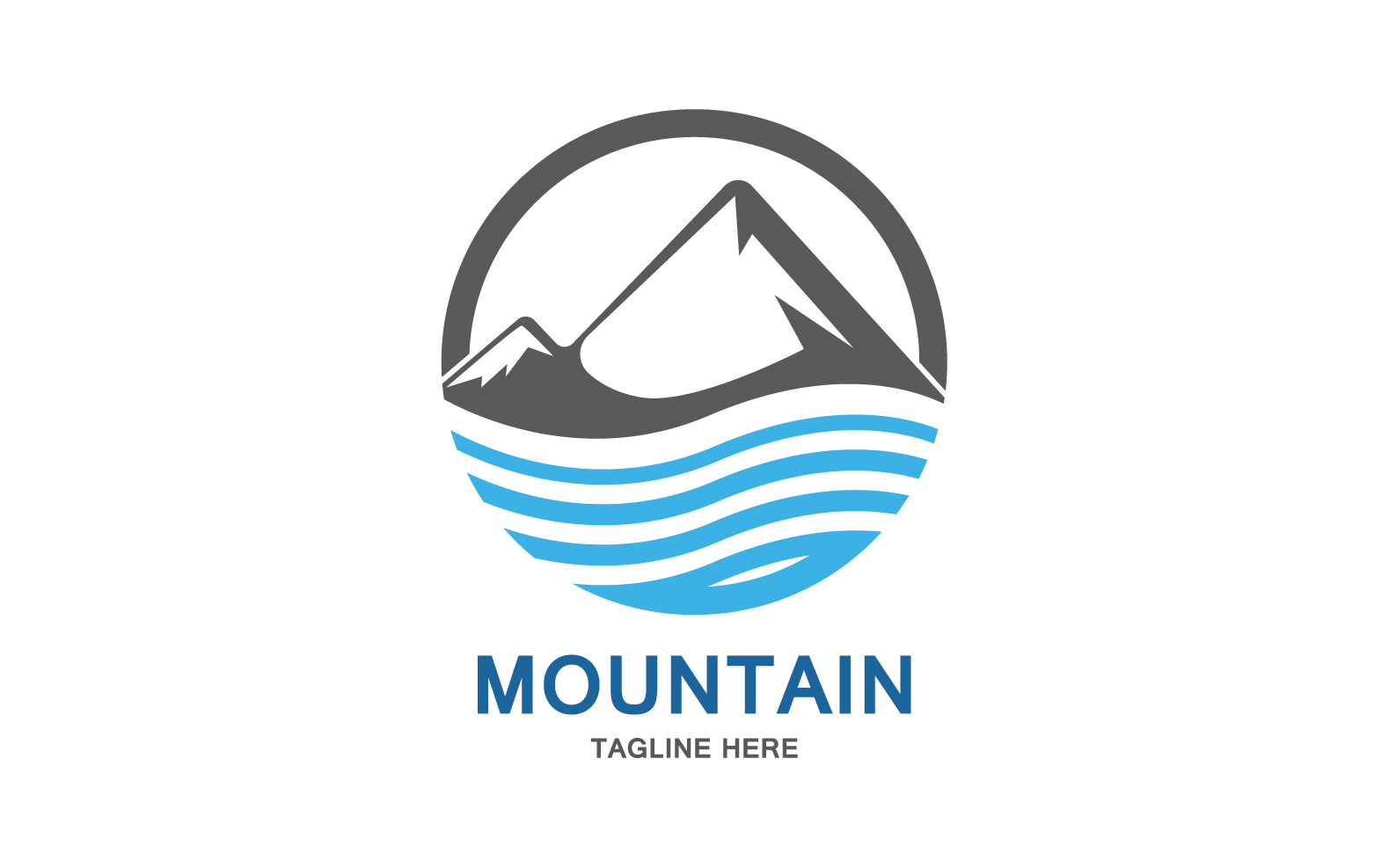 Mountain Icon Logo Design Vector Landscape V4