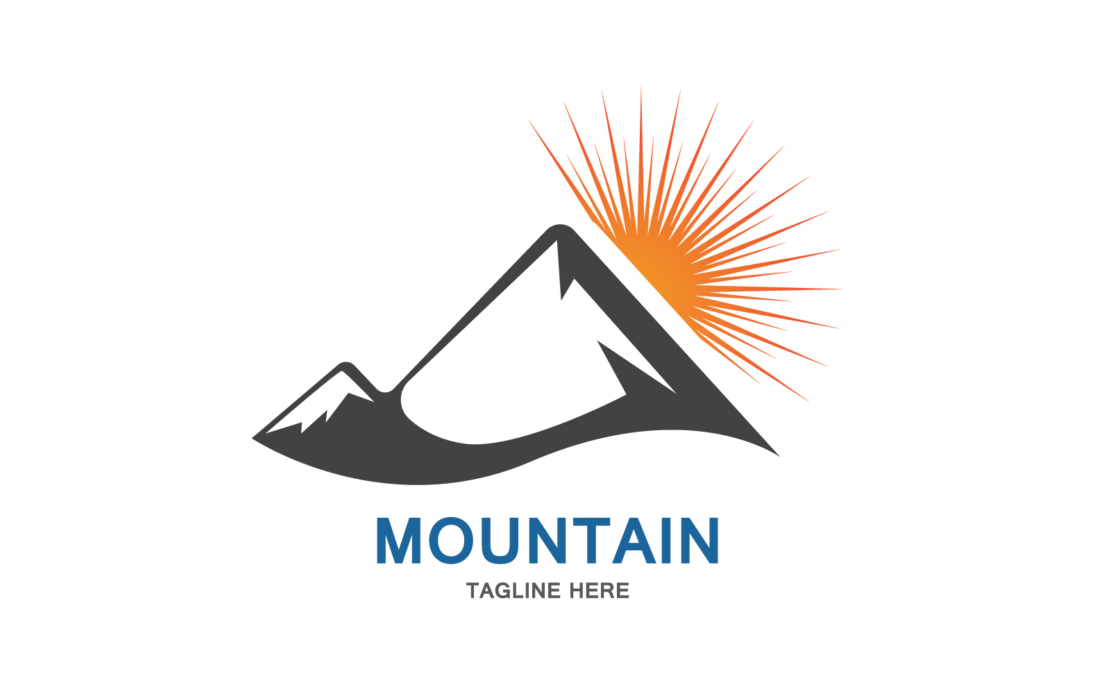 Mountain Icon Logo Design Vector Landscape V6