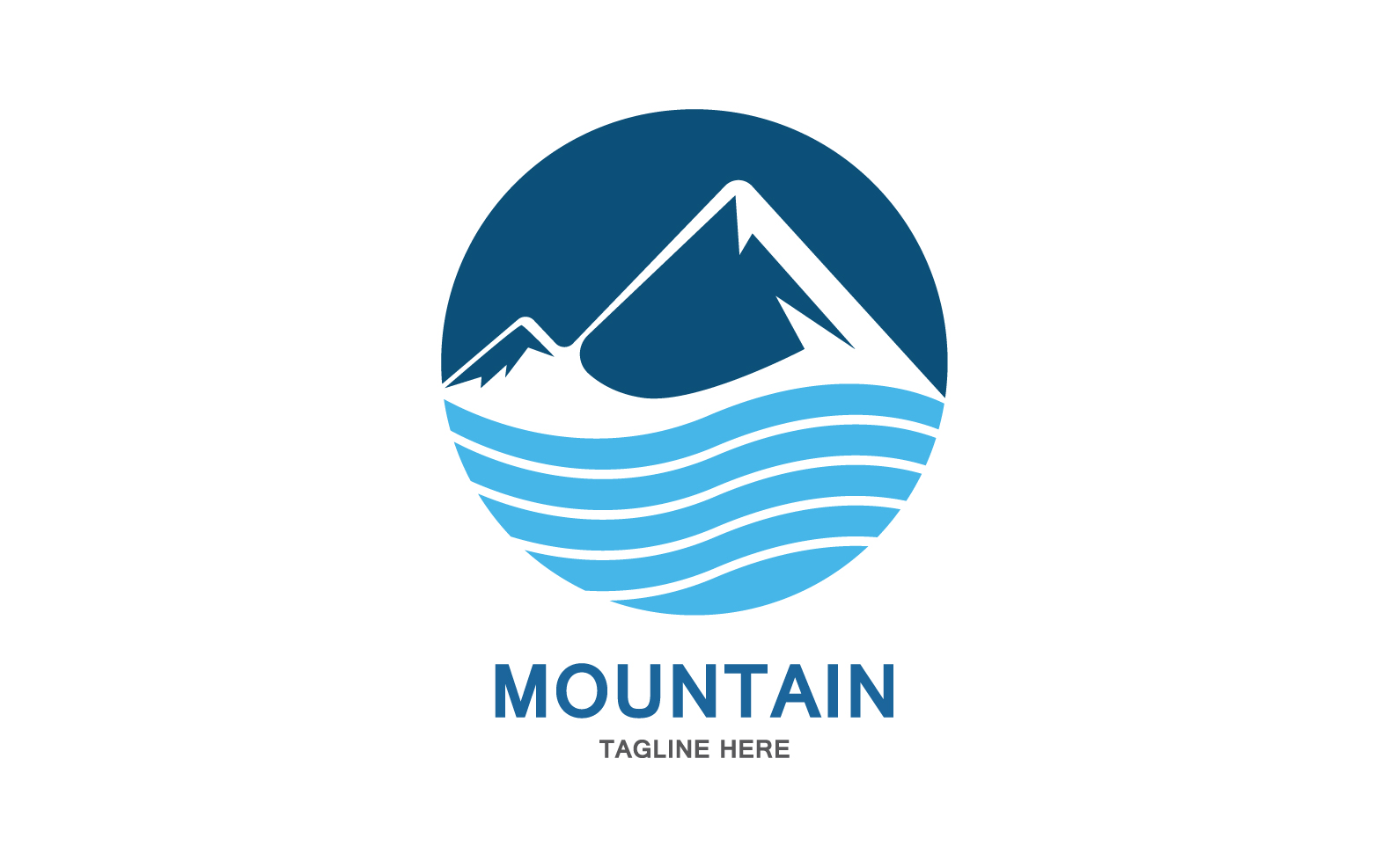 Mountain Icon Logo Design Vector Landscape V7