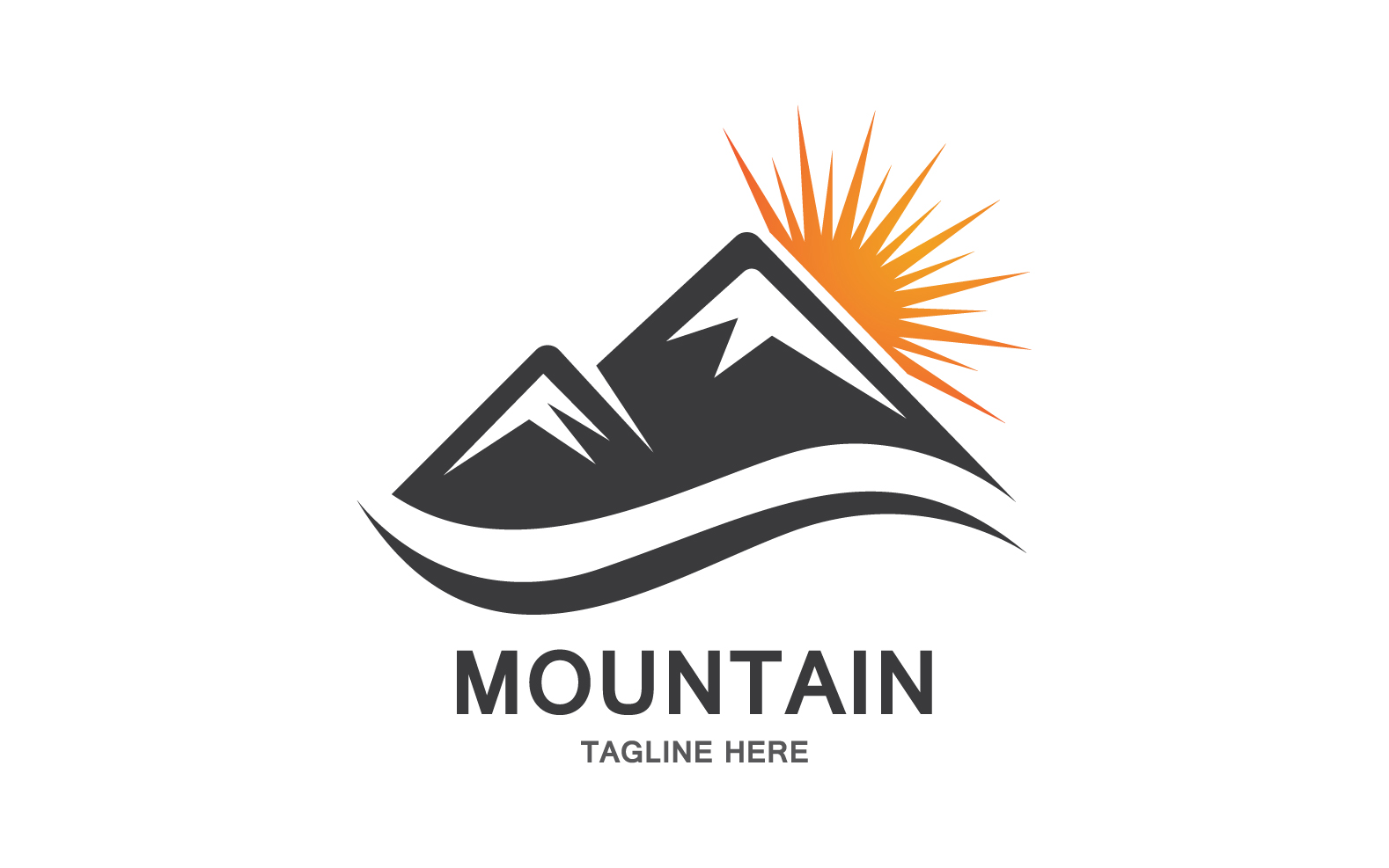 Mountain Icon Logo Design Vector Landscape V16
