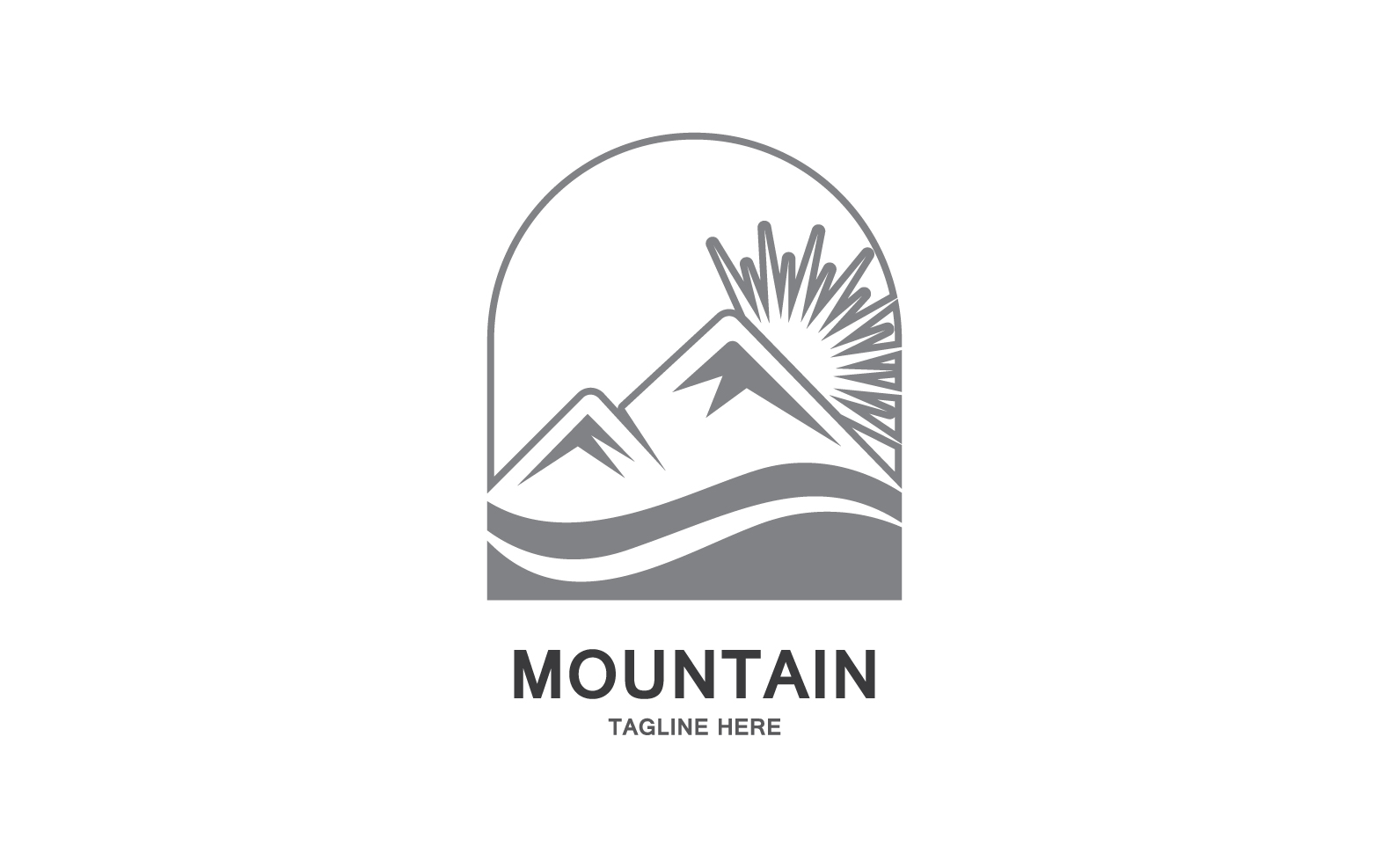 Mountain Icon Logo Design Vector Landscape V17