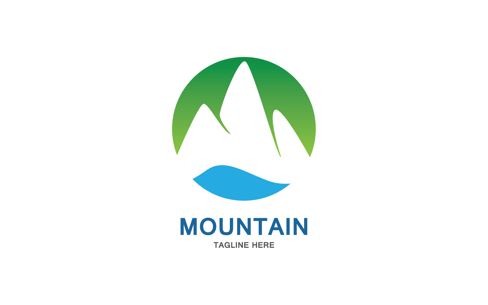 Mountain Icon Logo Design Vector Landscape V22