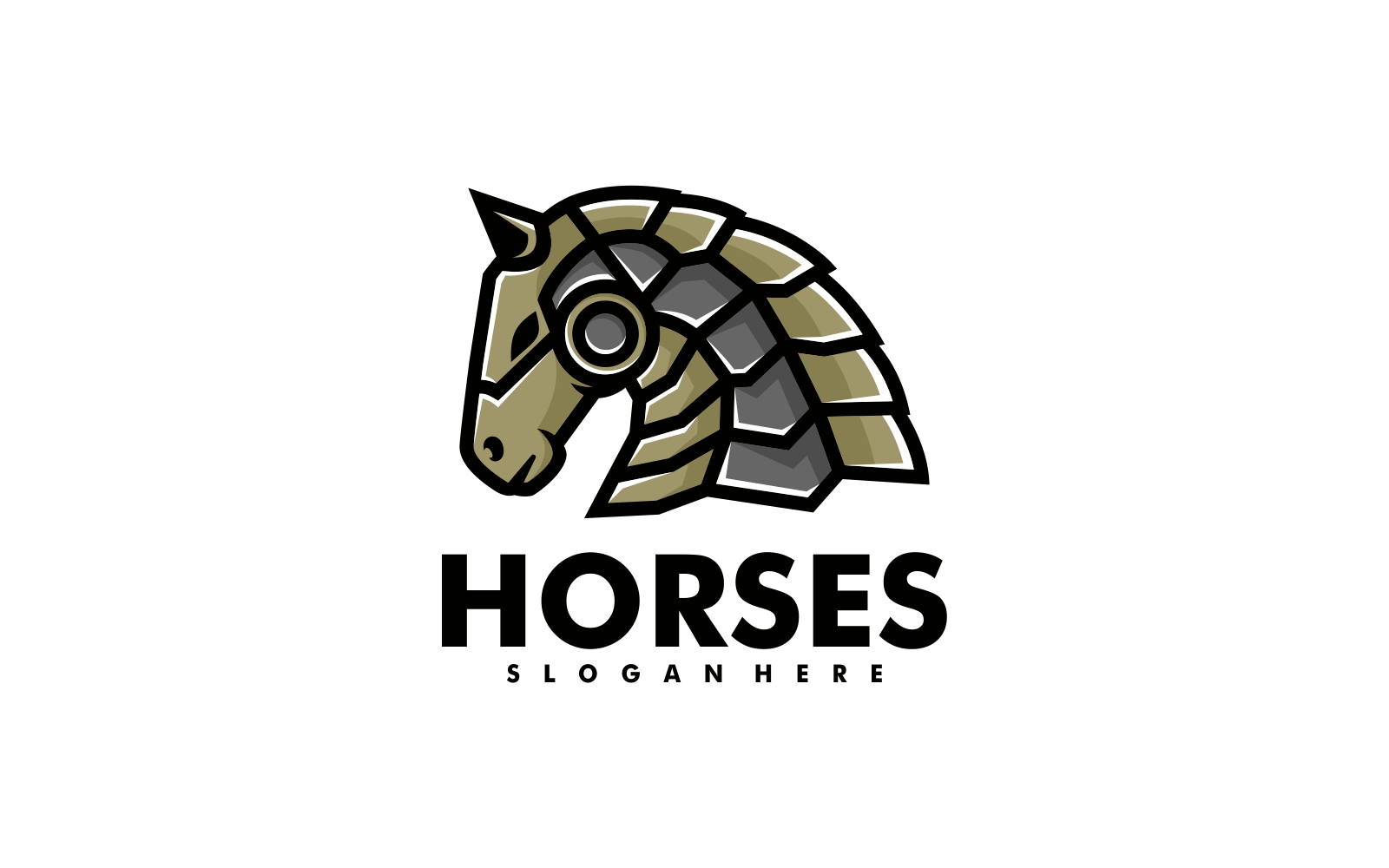 Horses Simple Mascot Logo