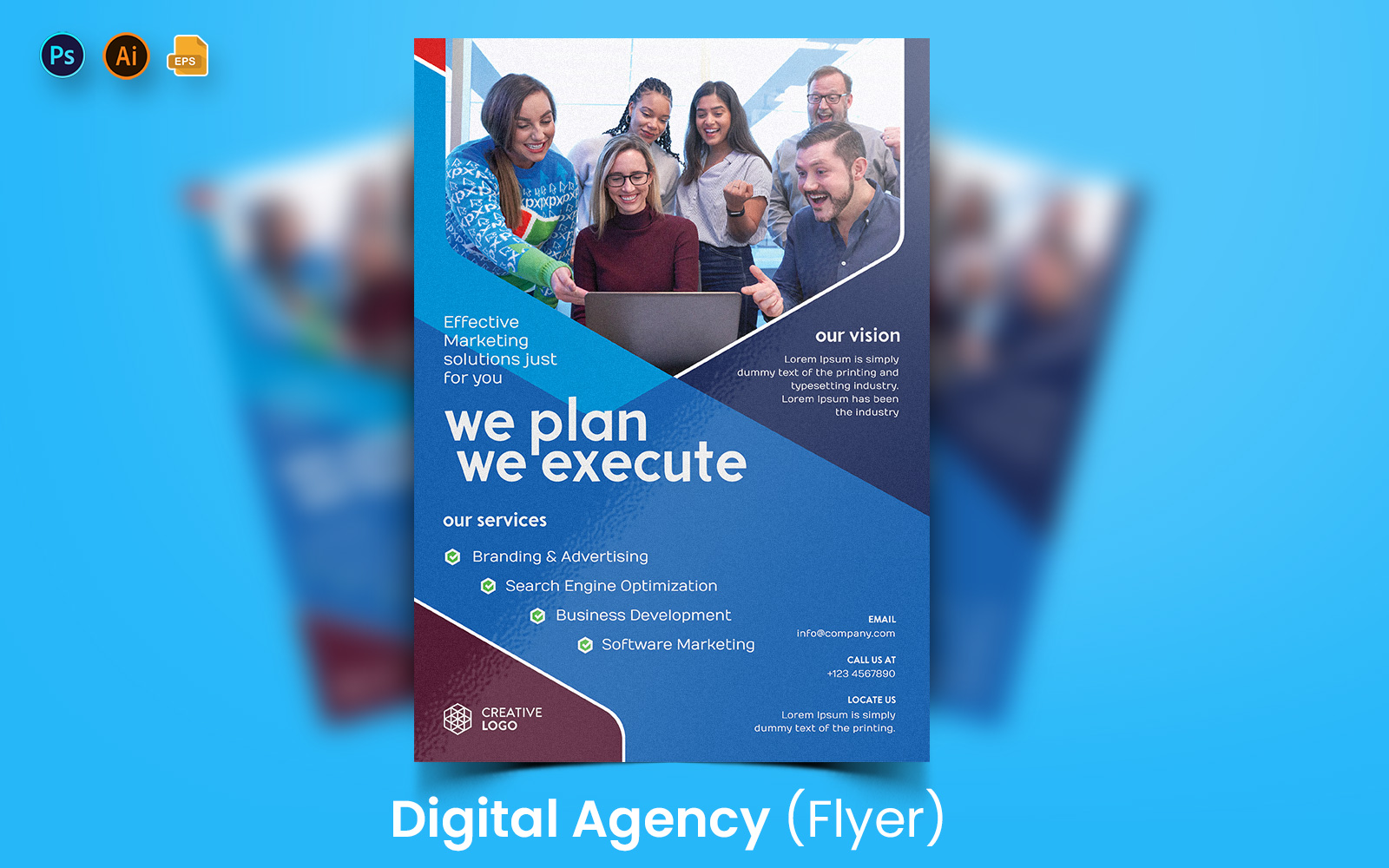 We Plan We Execute Flyer Print and Social Media Template
