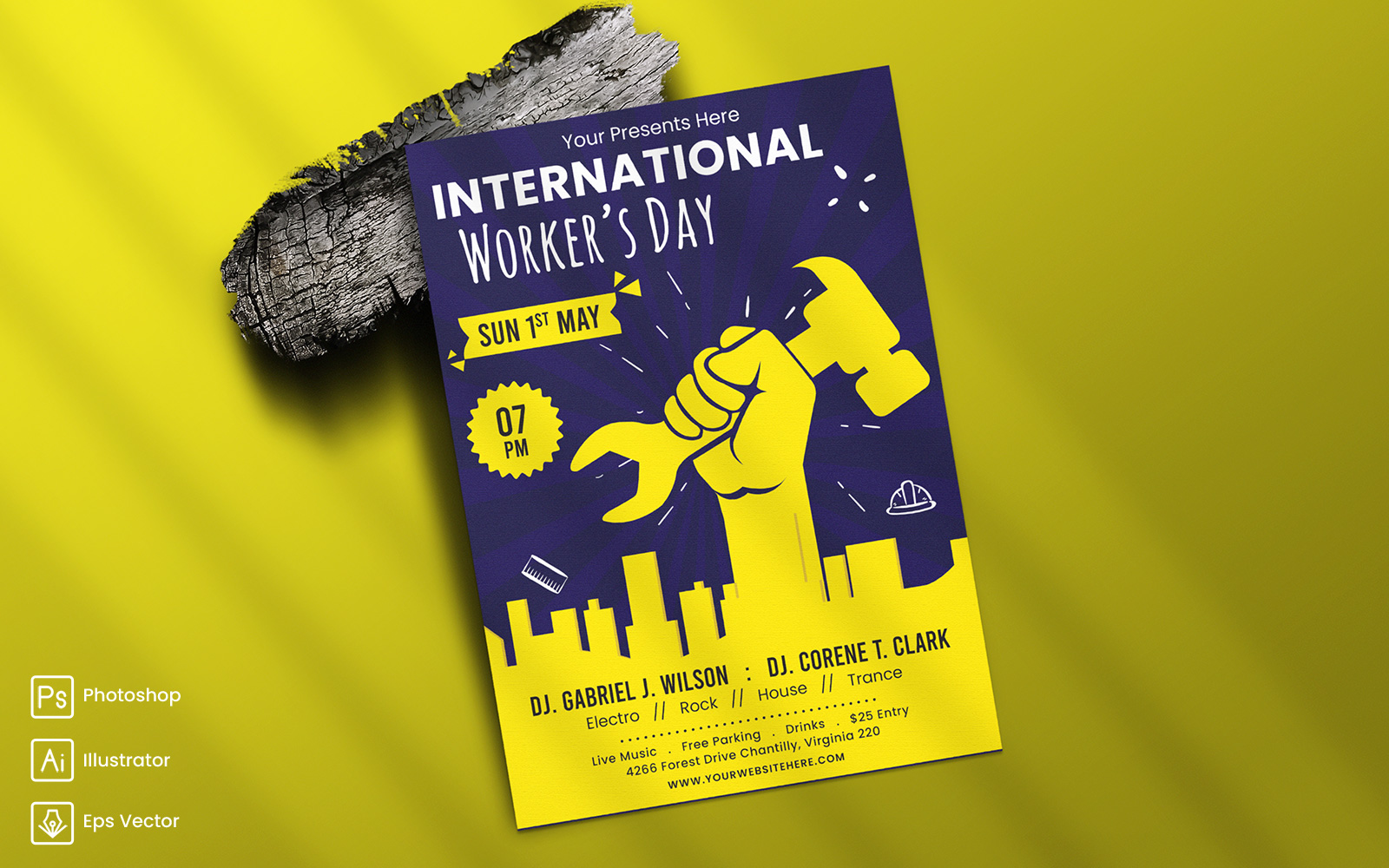 International Workers Day Flyer Print and Social Media Template
