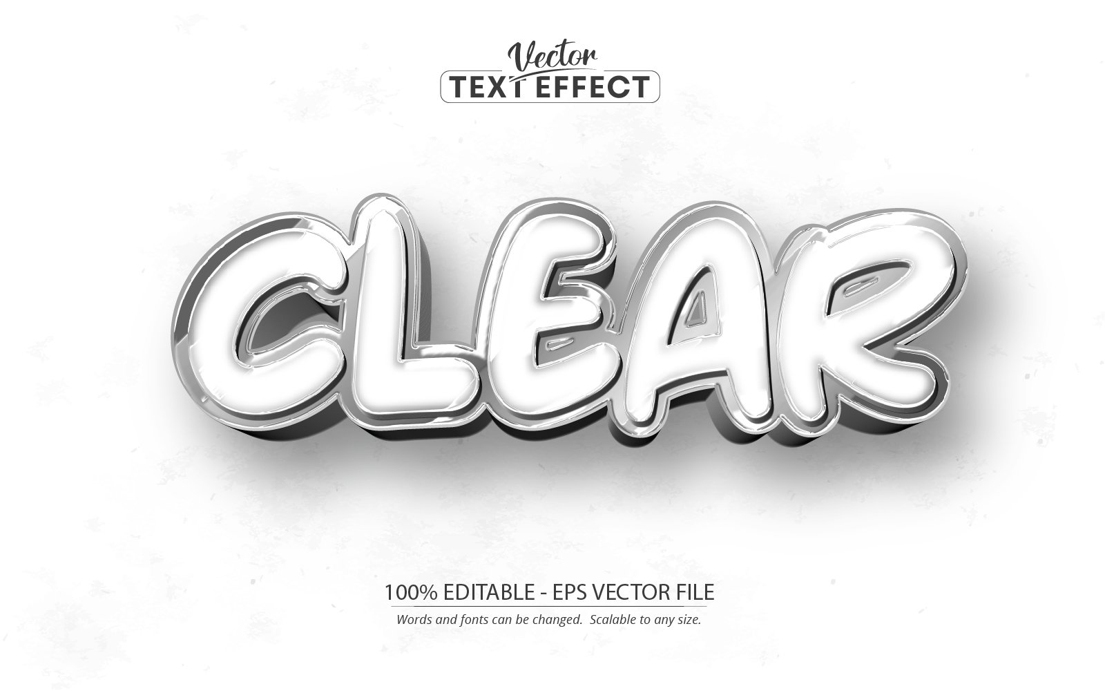 Clear - Editable Text Effect, Minimalistic Text Style, Graphics Illustration
