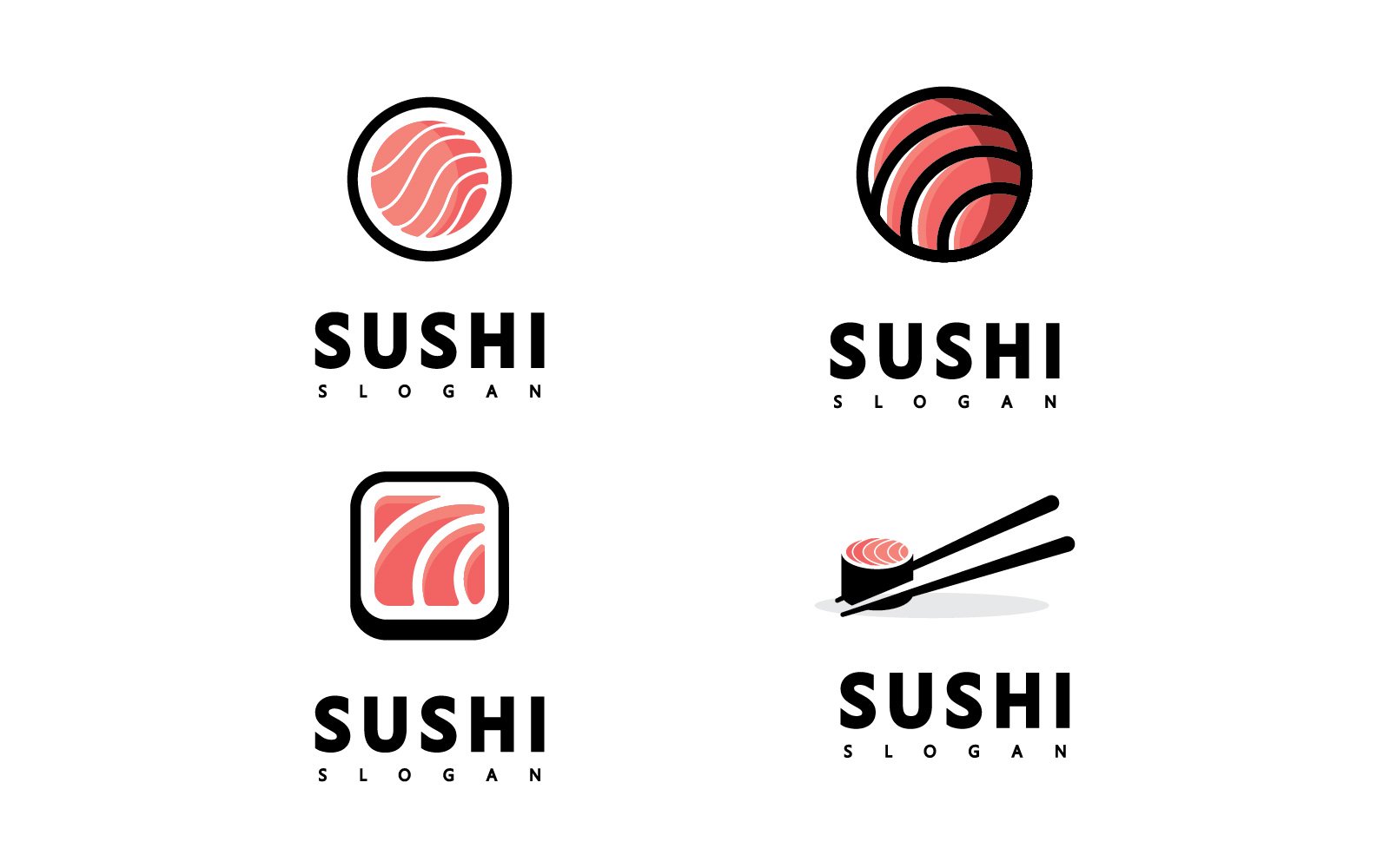 Sushi Logo Icon Design Vector, Japanese Food Logo Symbol V5