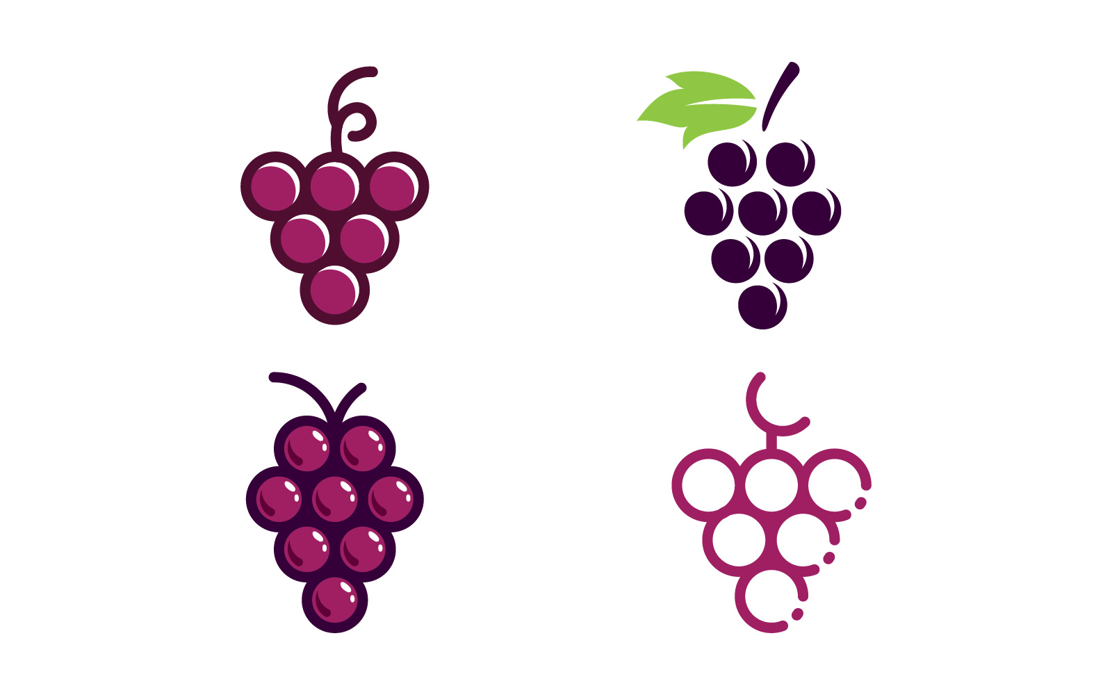 Grape Fruit Logo Icon Design Vector V5