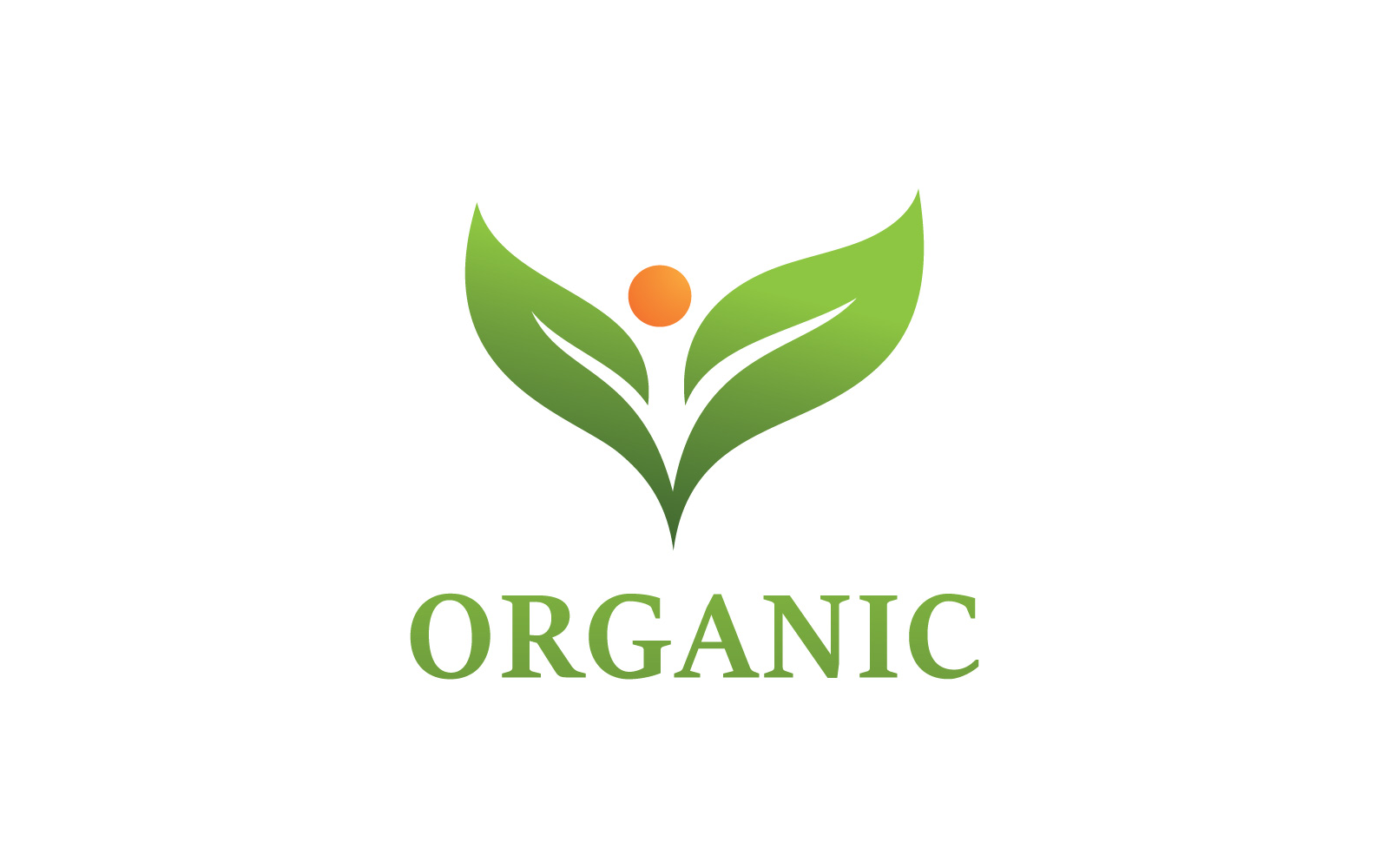 Green leaf organic Logo Vector Symbol V2