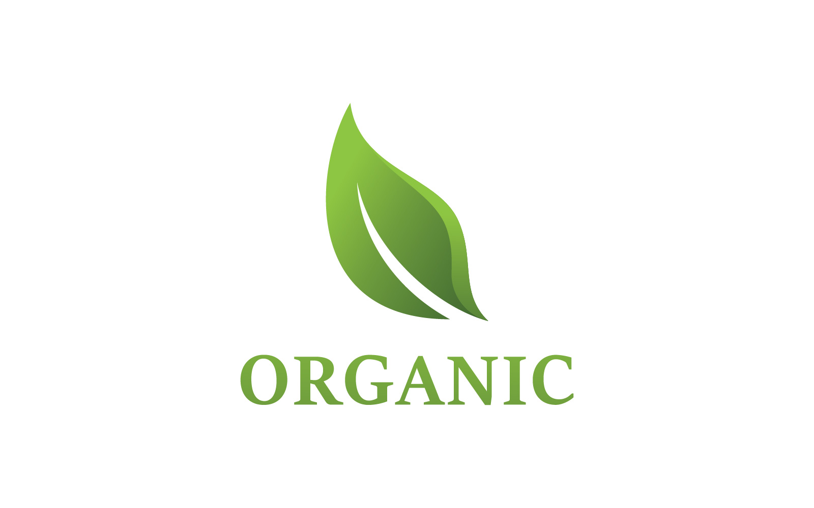 Green leaf organic Logo Vector Symbol V4
