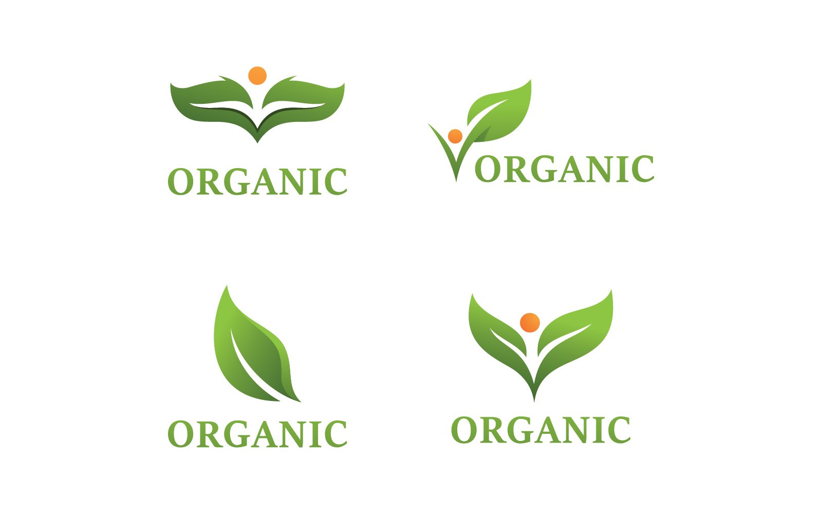 Green leaf organic Logo Vector Symbol V10