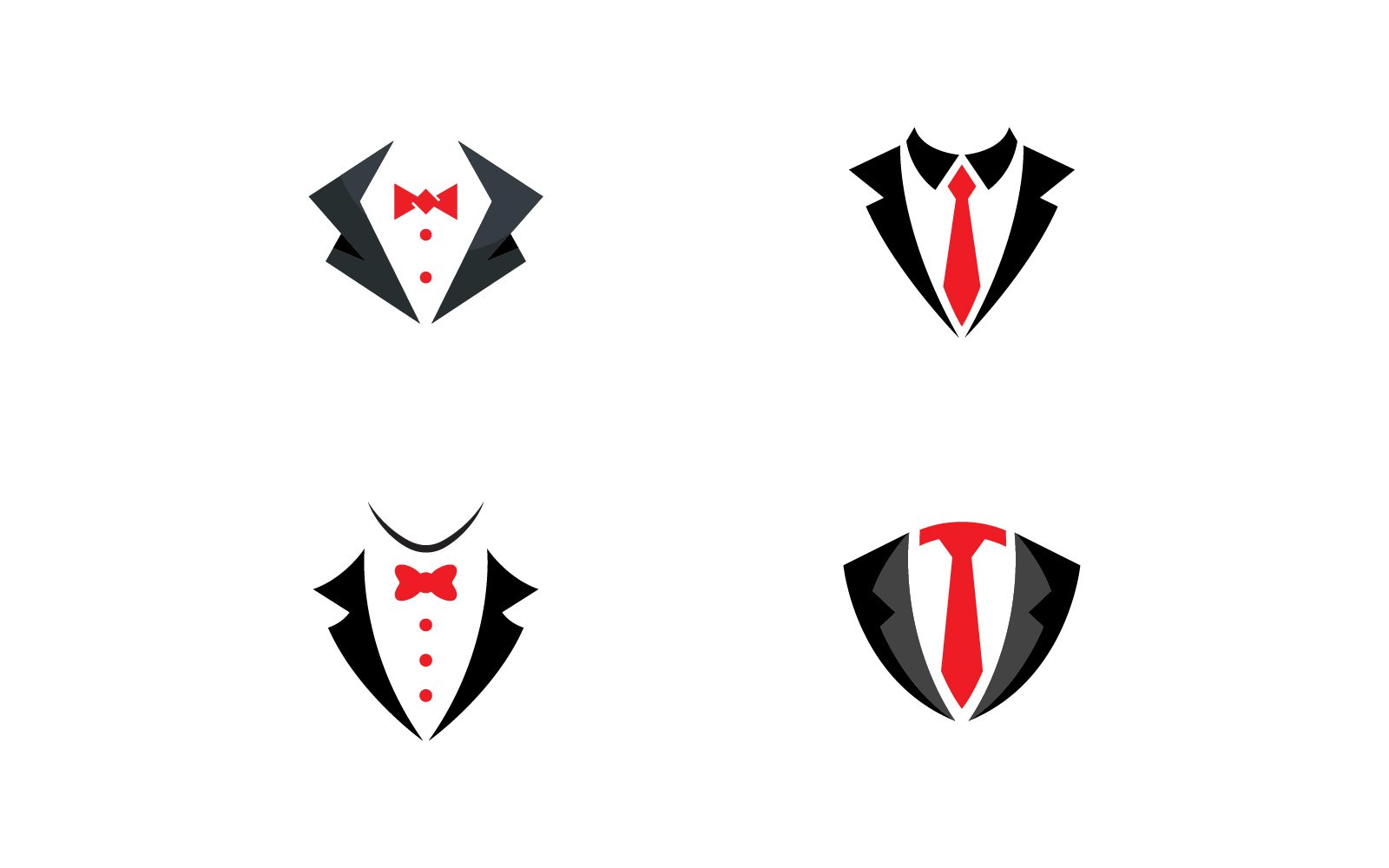 Tuxedo Dress Logo Vector Symbol V9