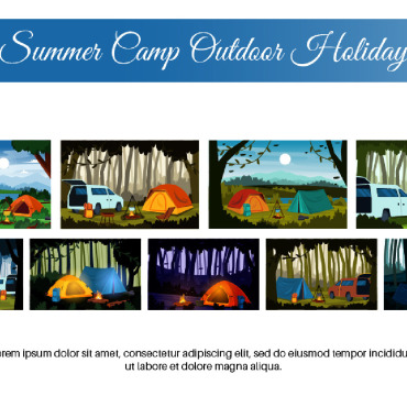 Camp Tent Illustrations Templates 255333