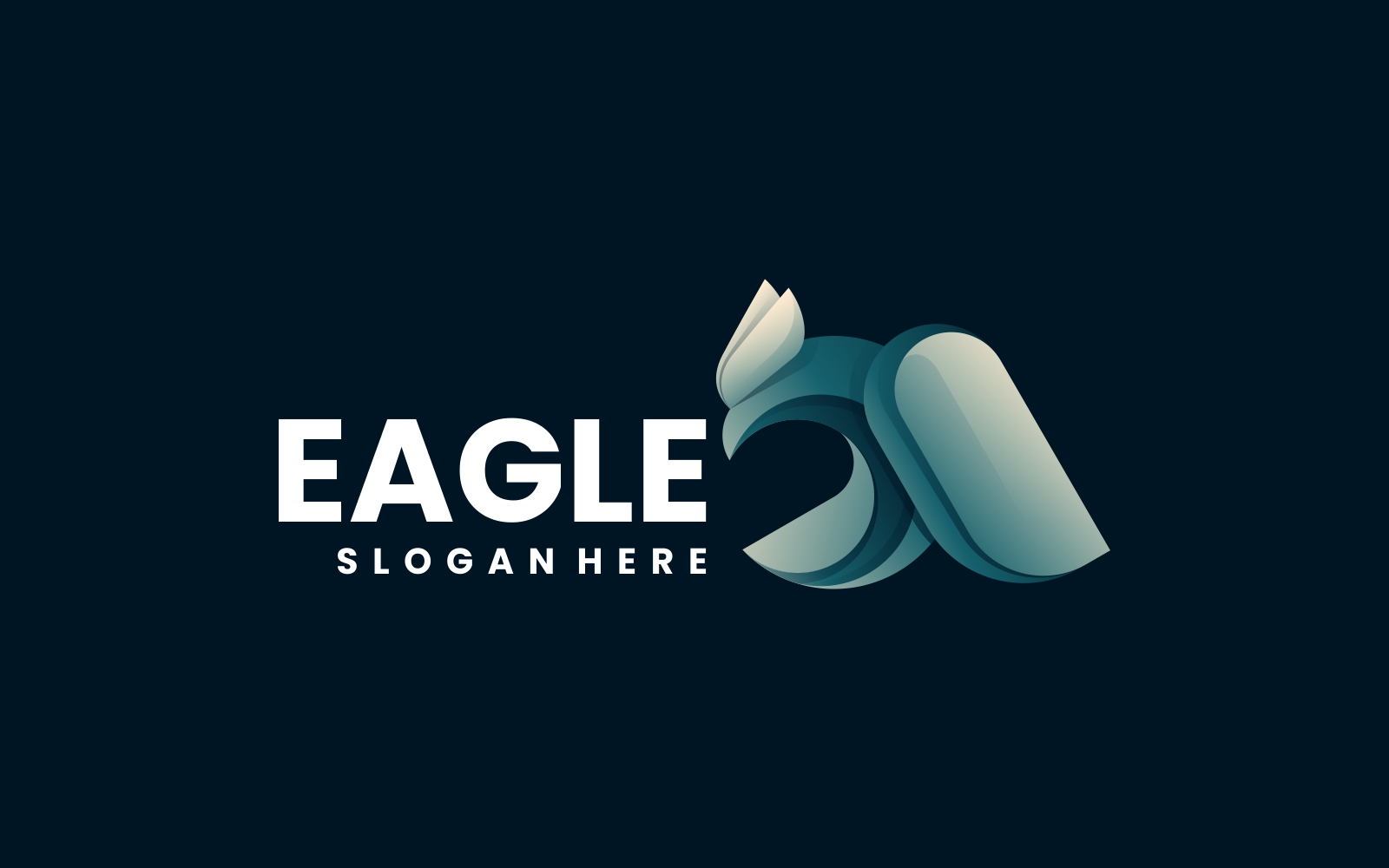 Vector Eagle Gradient Color Logo Design