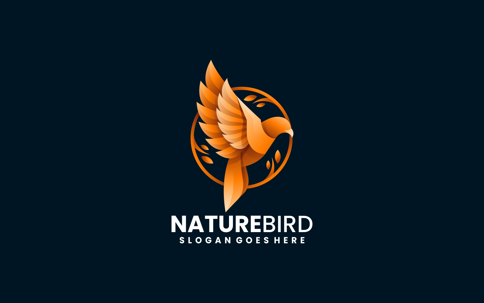 Nature Bird Color Gradient Logo Design
