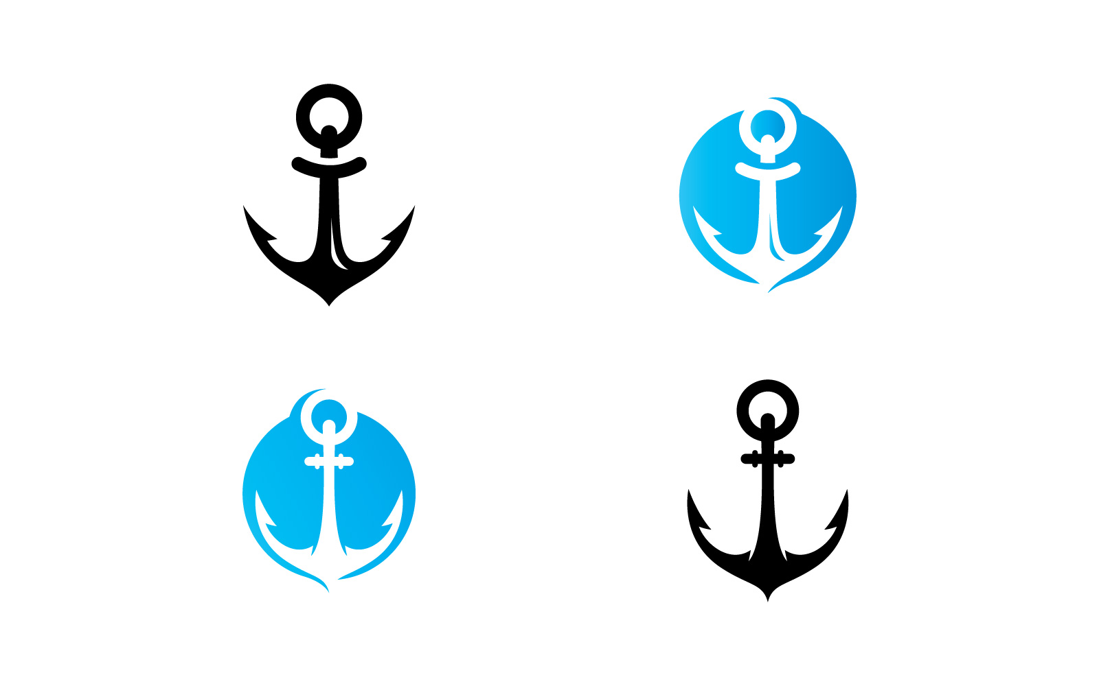 Anchor Logo Vector Symbol V4