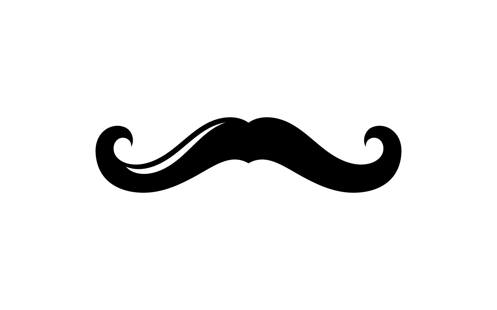 Moustache Logo Vector Symbol V5
