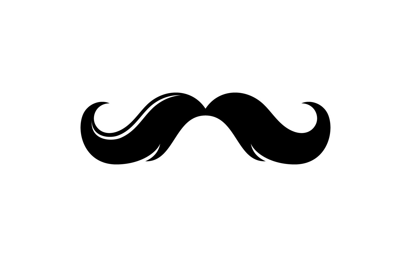 Moustache Logo Vector Symbol V6