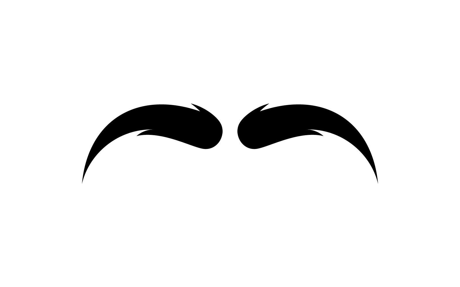 Moustache Logo Vector Symbol V8