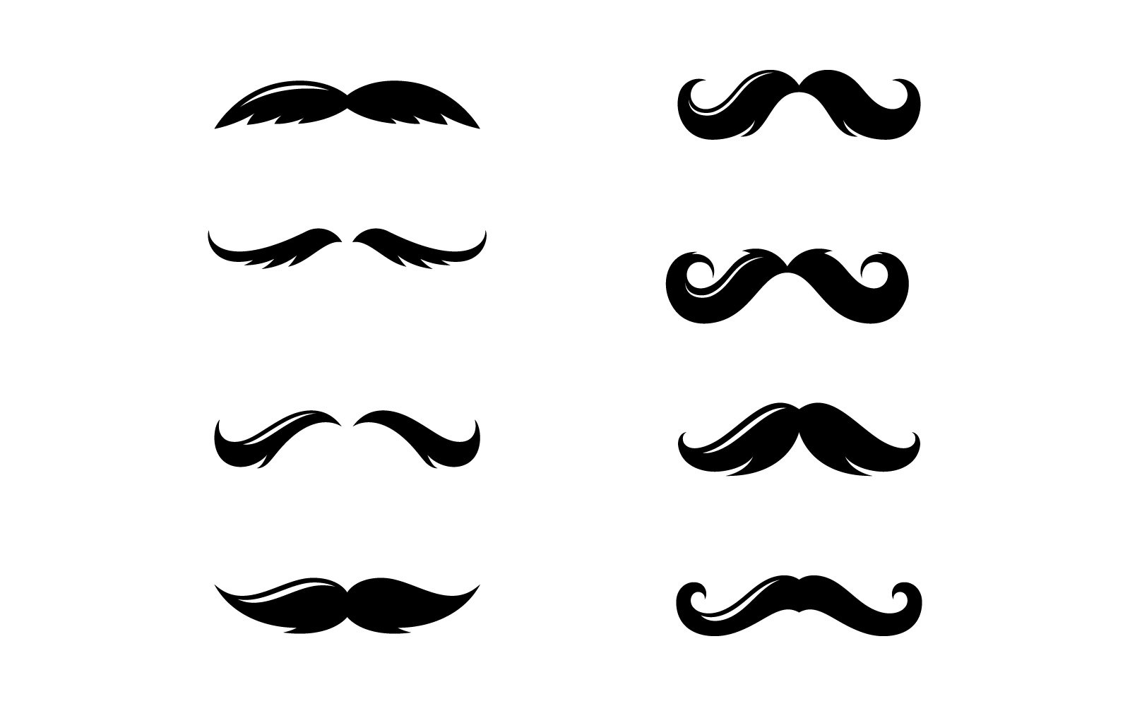 Moustache Logo Vector Symbol V10