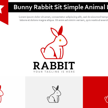 Rabbit Sit Logo Templates 255476