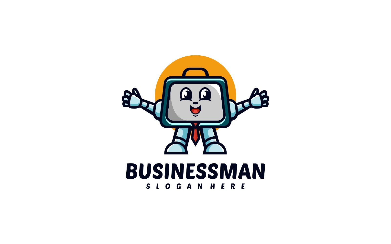 Businessman Simple Mascot Logo
